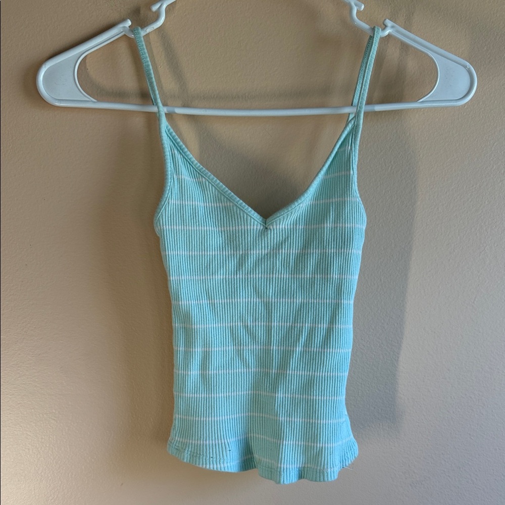 Ardene Mint Blue Striped Ribbed Cami